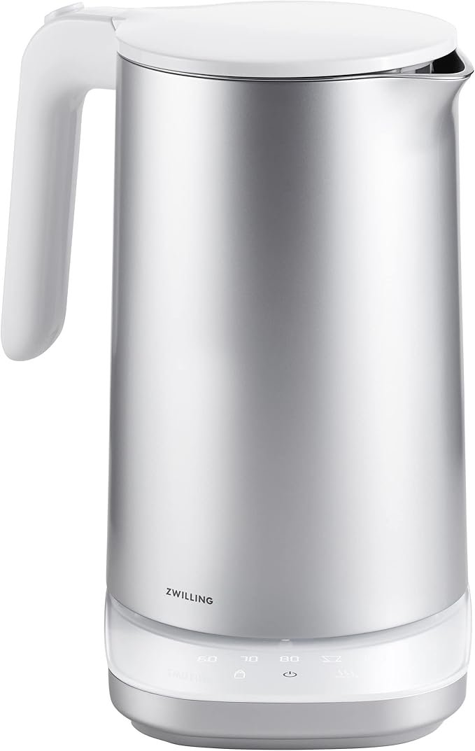 Bouilloire inox sans plastique Zwilling Enfinigy avec cuve monobloc et double paroi