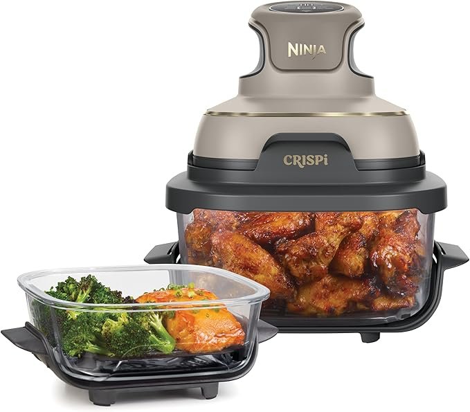 Friteuse sans huile Ninja CRISPi FN101EU 3,8 L, cuve verre borosilicate, cuisson saine et rapide pour petites cuisines