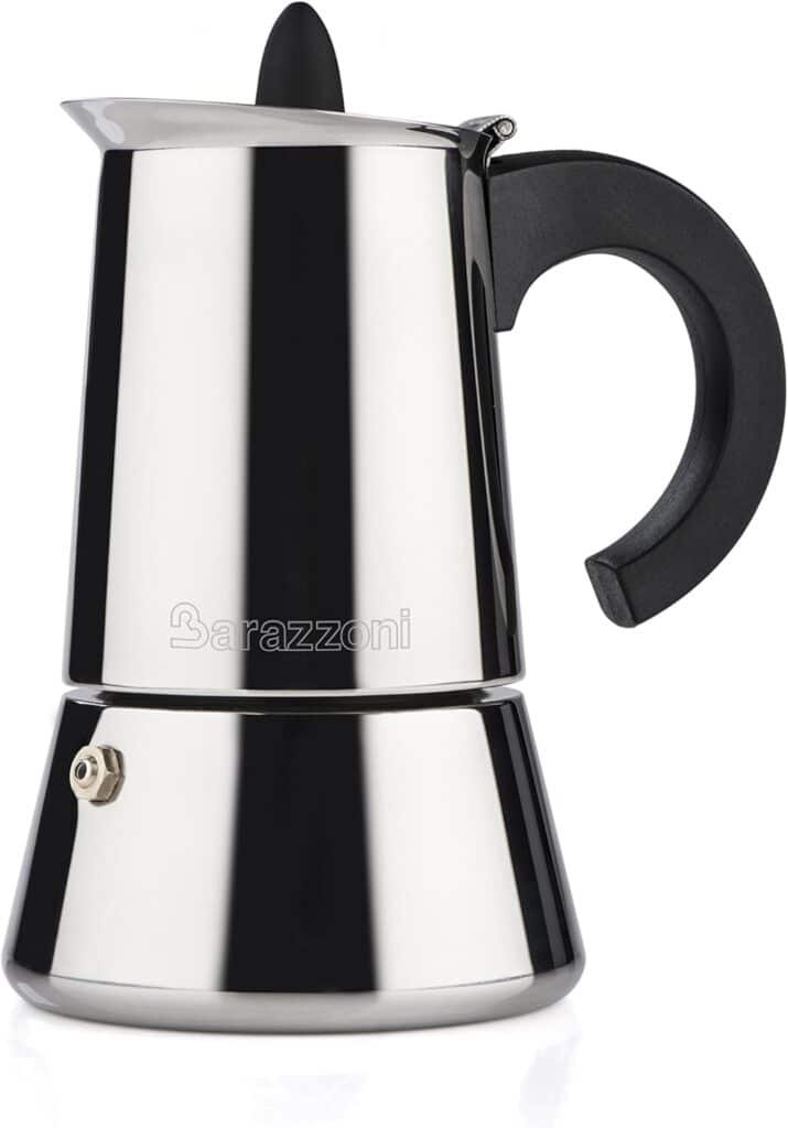 Barazzoni Cafetiére INOX 4 TZ, Adaptée aux étages à Induction