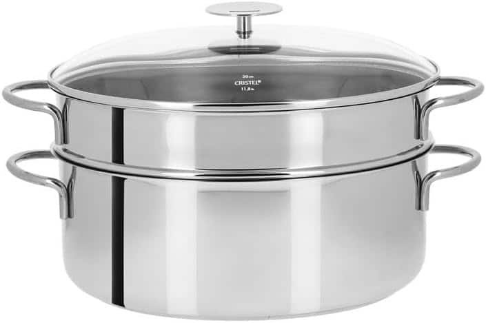 Cristel CVOV30M Cuit Vapeur Induction Mutine Fixe Ovale + 1 Etage INOX 30 cm