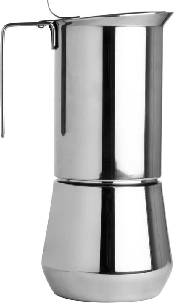 TurboTronic Cafetière Espresso ILSA Turbo Express, Acier Inoxydable 18/10, 3 Tasses