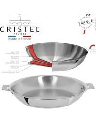 Poele Cristel inox 24cm
